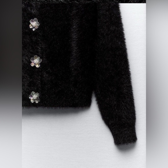 ZARA ~ FAUX FUR KNIT JACKET | Cardigan - Picture 5 of 9